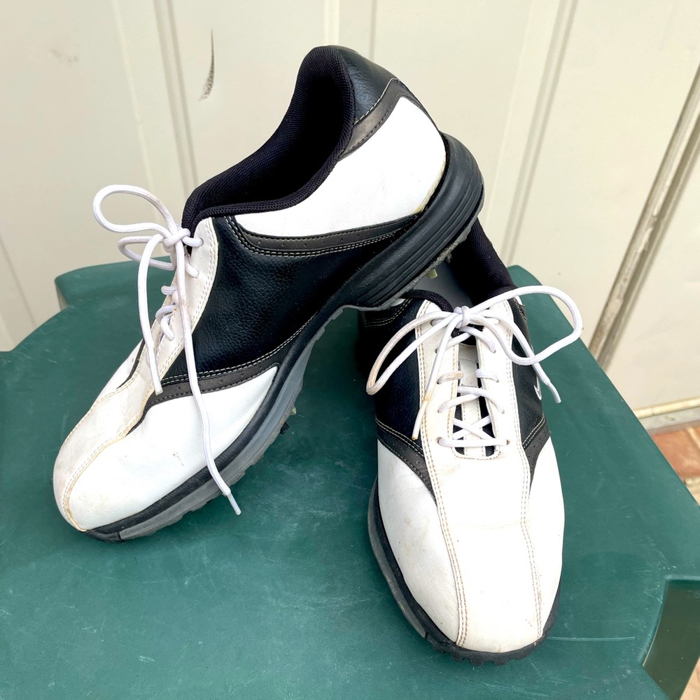 Nike Heritage, Men’s Golf Shoes, White & Black, #418624-101, Size 8.5